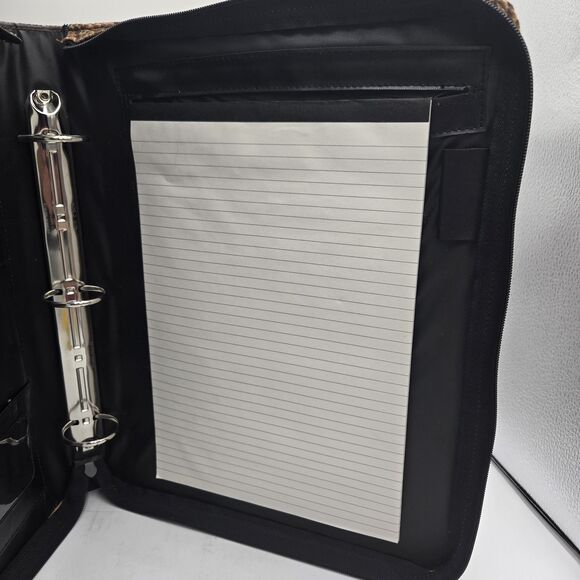 Vintage Norcom Faux Snakeskin Zipper Binder 3-Ring Organizer New Old Stock 90s - Picture 6 of 8